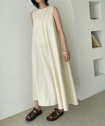 LOWRYS FARM | バックリボンノースリーブワンピース　 704166(ワンピース)