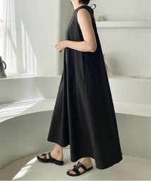 LOWRYS FARM | バックリボンノースリーブワンピース　 704166(ワンピース)