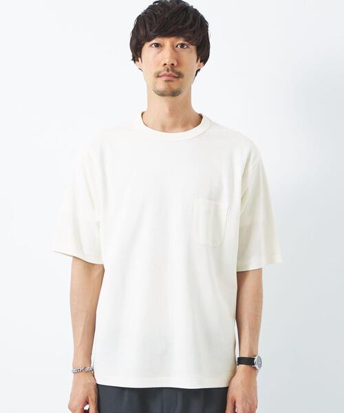 green label relaxing（グリーンレーベルリラクシング）の「KAMITO テンジク クルーネック Tシャツ（Tシャツ/カットソー・メンズ・ホワイト/ブラック・S/M/L）」の3枚目の写真