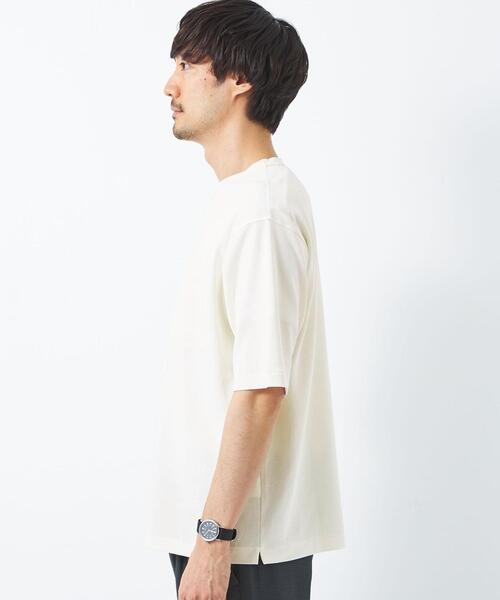green label relaxing（グリーンレーベルリラクシング）の「KAMITO テンジク クルーネック Tシャツ（Tシャツ/カットソー・メンズ・ホワイト/ブラック・S/M/L）」の5枚目の写真