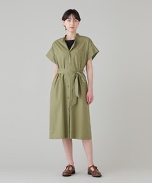 MARGARET HOWELL マーガレットハウエル／綿シルク半袖ワンピース マーガレットハウエル シルク コットン ワンピース 日本製