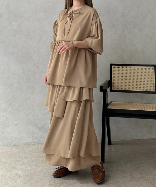 apres jour clair（アプレジュールクレア）の「【apres jour clair】ボリュームスリーブブラウス【ZOZOTOWN限定アイテム】（シャツ/ブラウス・レディース・ベージュ/アイボリー/ピンクベージュ・フリー/X-LARGE）」の17枚目の写真