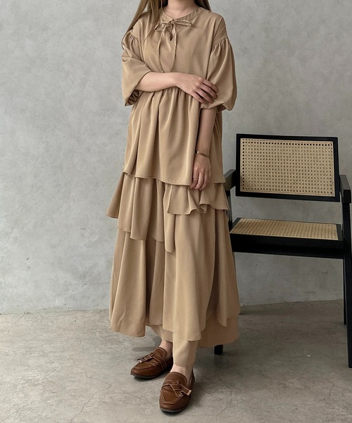 apres jour clair（アプレジュールクレア）の「【apres jour clair】ボリュームスリーブブラウス【ZOZOTOWN限定アイテム】（シャツ/ブラウス・レディース・ベージュ/アイボリー/ピンクベージュ・フリー/X-LARGE）」の18枚目の写真