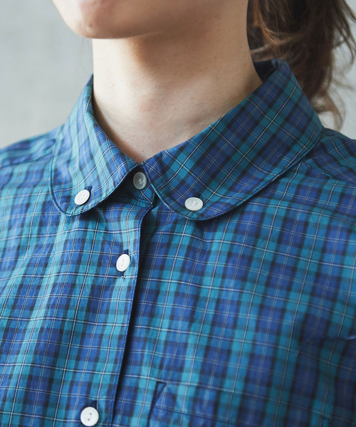 PAR ICI(パーリッシィ)の「【WEB別注カラー】オックス/チェック/ストライプ 小丸襟ボタンダウンシャツ(シャツ/ブラウス・レディース・ブルー/その他/サックスブルー/ボルドー・FREE)」の17枚目の写真