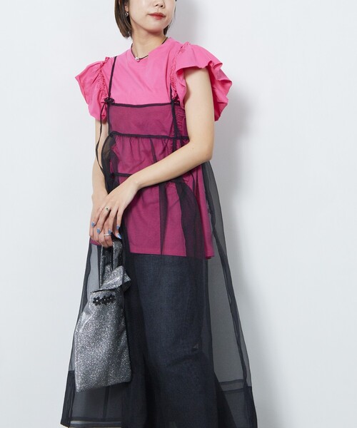 Firsthand（ファーストハンド）の「Firsthand/ファーストハンド オーガニックコットンフリルトップス/オーガニックコットンフリルトップス（Tシャツ/カットソー・レディース・ホワイト/ブラック/ピンク/ブルーグリーン・FREE）」の18枚目の写真