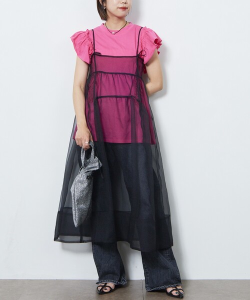 Firsthand（ファーストハンド）の「Firsthand/ファーストハンド オーガニックコットンフリルトップス/オーガニックコットンフリルトップス（Tシャツ/カットソー・レディース・ホワイト/ブラック/ピンク/ブルーグリーン・FREE）」の10枚目の写真