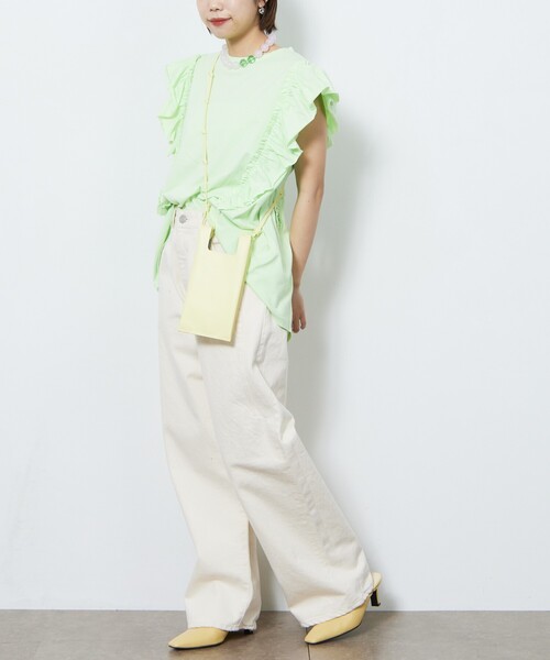 Firsthand（ファーストハンド）の「Firsthand/ファーストハンド オーガニックコットンフリルトップス/オーガニックコットンフリルトップス（Tシャツ/カットソー・レディース・ホワイト/ブラック/ピンク/ブルーグリーン・FREE）」の22枚目の写真