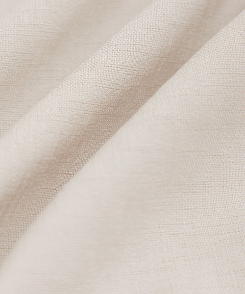 【洗える】リネンライクスキッパーフレアワンピース