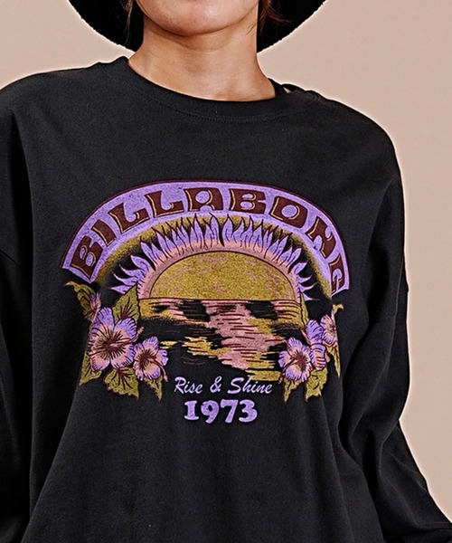 BILLABONG(ビラボン)の「BILLABONG/ビラボン ロンT オーバーサイズ オリジナルデザインプリント BD014-059(Tシャツ/カットソー・レディース・ブラック/ホワイト・M/L)」の4枚目の写真