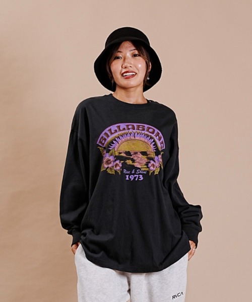 BILLABONG(ビラボン)の「BILLABONG/ビラボン ロンT オーバーサイズ オリジナルデザインプリント BD014-059(Tシャツ/カットソー・レディース・ブラック/ホワイト・M/L)」の18枚目の写真