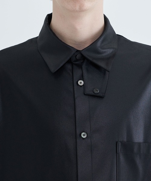 STUDIOUS(ステュディオス)の「2WAYアムンゼンリラックスS/Sシャツ(シャツ/ブラウス・メンズ・グレー/ブラック・1/2)」の4枚目の写真