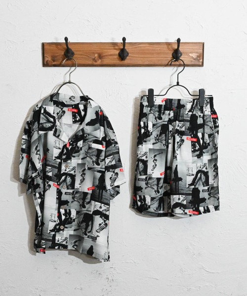 Anytime Songs（エニータイムソングス）の「アロハ BIG セットアップ（シャツ/ブラウス・キッズ・ホワイト系その他5/ホワイト系その他3/ホワイト系その他2/ブラック系その他3/オフホワイト/ネイビー系/ホワイト系その他4/ネイビー/ブラック系その他2/ブラック/ホワイト系その他/ブラック系その他・160/140/150）」の8枚目の写真