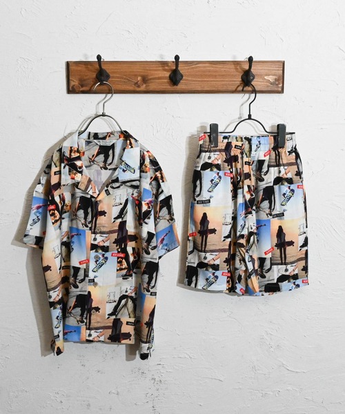 Anytime Songs（エニータイムソングス）の「アロハ BIG セットアップ（シャツ/ブラウス・キッズ・ホワイト系その他5/ホワイト系その他3/ホワイト系その他2/ブラック系その他3/オフホワイト/ネイビー系/ホワイト系その他4/ネイビー/ブラック系その他2/ブラック/ホワイト系その他/ブラック系その他・160/140/150）」の4枚目の写真