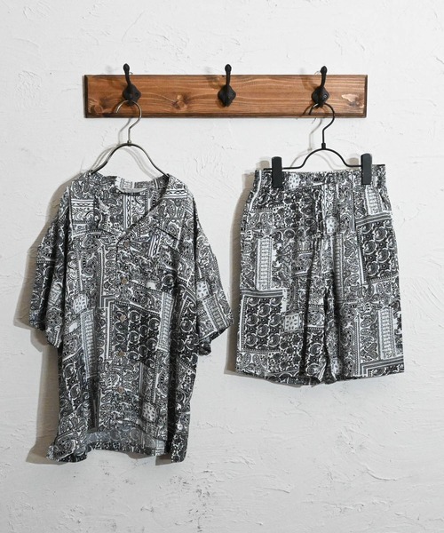 Anytime Songs（エニータイムソングス）の「アロハ BIG セットアップ（シャツ/ブラウス・キッズ・ホワイト系その他5/ホワイト系その他3/ホワイト系その他2/ブラック系その他3/オフホワイト/ネイビー系/ホワイト系その他4/ネイビー/ブラック系その他2/ブラック/ホワイト系その他/ブラック系その他・160/140/150）」の5枚目の写真