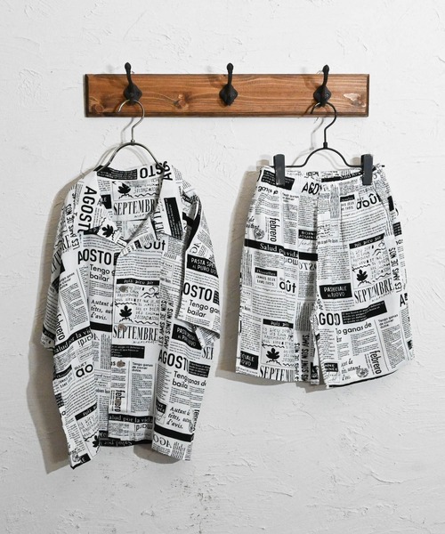 Anytime Songs（エニータイムソングス）の「アロハ BIG セットアップ（シャツ/ブラウス・キッズ・ホワイト系その他5/ホワイト系その他3/ホワイト系その他2/ブラック系その他3/オフホワイト/ネイビー系/ホワイト系その他4/ネイビー/ブラック系その他2/ブラック/ホワイト系その他/ブラック系その他・160/140/150）」の6枚目の写真