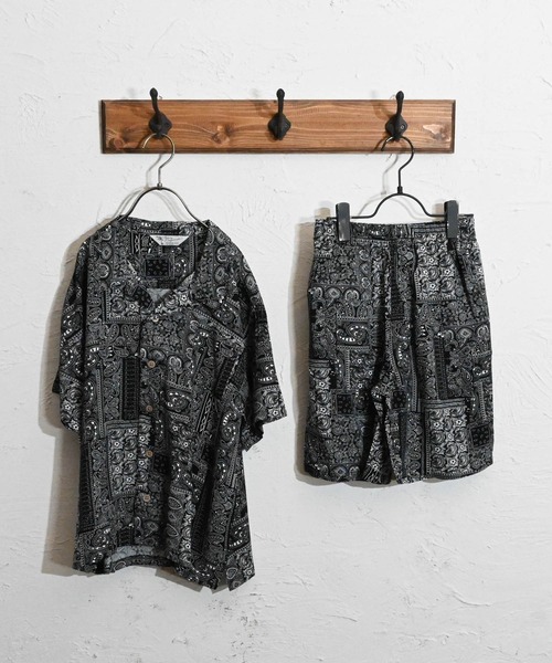 Anytime Songs（エニータイムソングス）の「アロハ BIG セットアップ（シャツ/ブラウス・キッズ・ホワイト系その他5/ホワイト系その他3/ホワイト系その他2/ブラック系その他3/オフホワイト/ネイビー系/ホワイト系その他4/ネイビー/ブラック系その他2/ブラック/ホワイト系その他/ブラック系その他・160/140/150）」の9枚目の写真