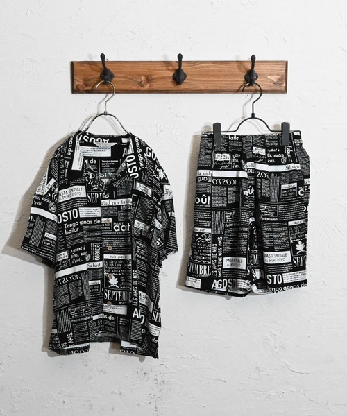 Anytime Songs（エニータイムソングス）の「アロハ BIG セットアップ（シャツ/ブラウス・キッズ・ホワイト系その他5/ホワイト系その他3/ホワイト系その他2/ブラック系その他3/オフホワイト/ネイビー系/ホワイト系その他4/ネイビー/ブラック系その他2/ブラック/ホワイト系その他/ブラック系その他・160/140/150）」の10枚目の写真