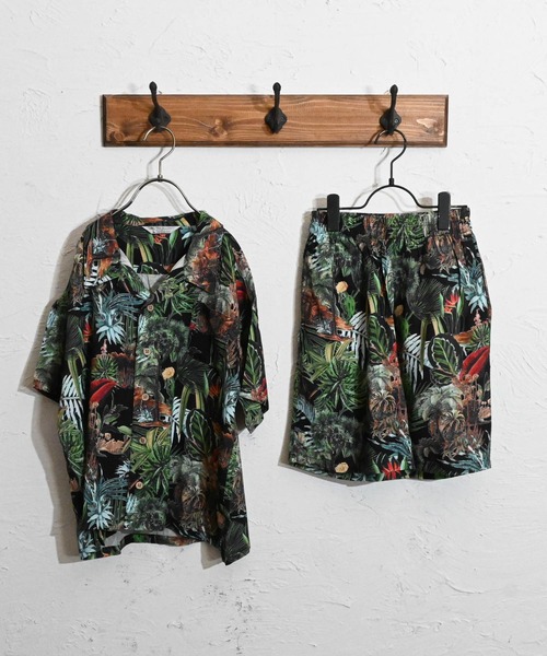 Anytime Songs（エニータイムソングス）の「アロハ BIG セットアップ（シャツ/ブラウス・キッズ・ホワイト系その他5/ホワイト系その他3/ホワイト系その他2/ブラック系その他3/オフホワイト/ネイビー系/ホワイト系その他4/ネイビー/ブラック系その他2/ブラック/ホワイト系その他/ブラック系その他・160/140/150）」の7枚目の写真