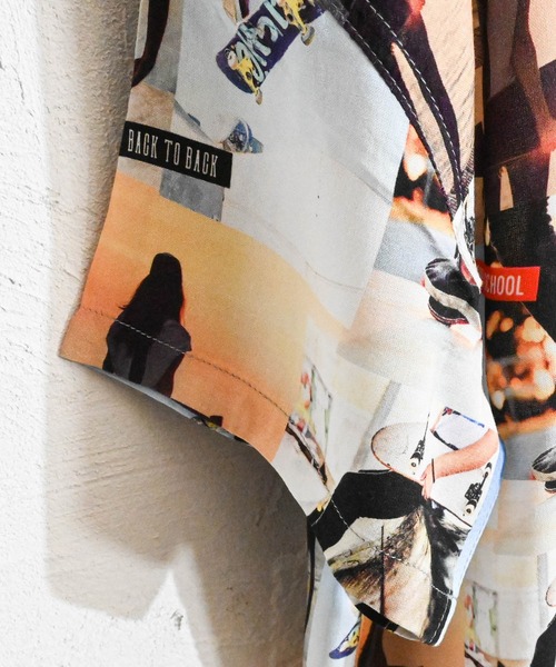 Anytime Songs（エニータイムソングス）の「アロハ BIG セットアップ（シャツ/ブラウス・キッズ・ホワイト系その他5/ホワイト系その他3/ホワイト系その他2/ブラック系その他3/オフホワイト/ネイビー系/ホワイト系その他4/ネイビー/ブラック系その他2/ブラック/ホワイト系その他/ブラック系その他・160/140/150）」の22枚目の写真