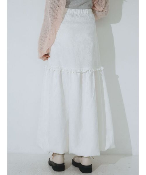 merry jenny（メリージェニー）の「flowerジャガードバルーンスカート（スカート・レディース・オフホワイト/ブルー/ブラック・FREE）」の18枚目の写真