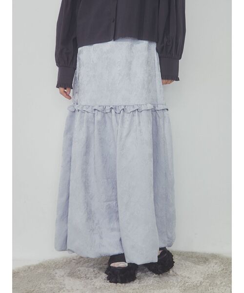 merry jenny（メリージェニー）の「flowerジャガードバルーンスカート（スカート・レディース・オフホワイト/ブルー/ブラック・FREE）」の22枚目の写真