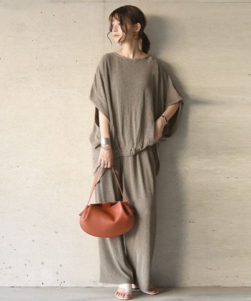 and it_（アンドイット）の「セルフカット楊柳セットアップ（セットアップ・レディース・ブラック/モカ/ラベンダー・M/L）」の19枚目の写真