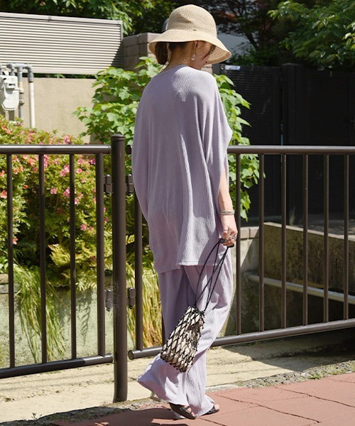 and it_（アンドイット）の「セルフカット楊柳セットアップ（セットアップ・レディース・ブラック/モカ/ラベンダー・M/L）」の20枚目の写真