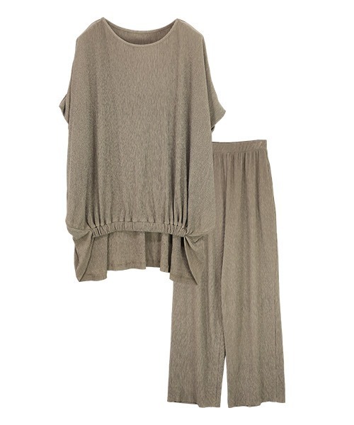 and it_（アンドイット）の「セルフカット楊柳セットアップ（セットアップ・レディース・ブラック/モカ/ラベンダー・M/L）」の14枚目の写真