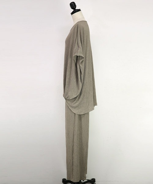 and it_（アンドイット）の「セルフカット楊柳セットアップ（セットアップ・レディース・ブラック/モカ/ラベンダー・M/L）」の18枚目の写真