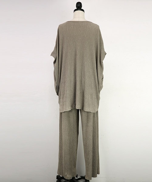 and it_（アンドイット）の「セルフカット楊柳セットアップ（セットアップ・レディース・ブラック/モカ/ラベンダー・M/L）」の12枚目の写真