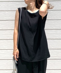 Q | レーヨンスラブノースリブラウス(シャツ/ブラウス)