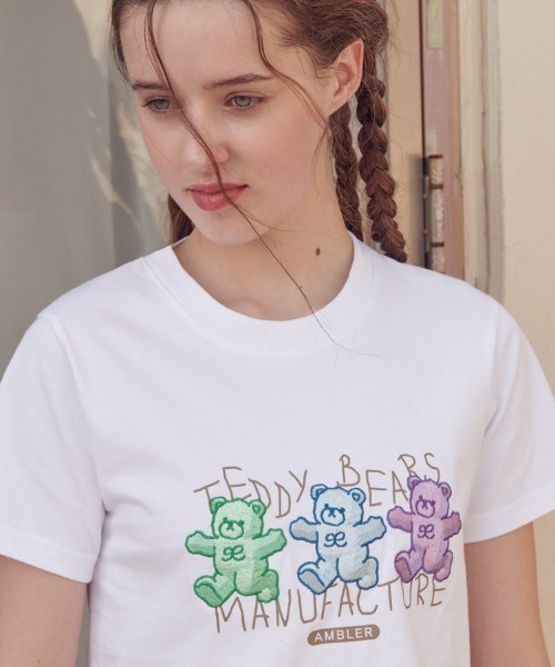 A‘gem 9（エージェムナイン）の「A'GEM/9 × .kom『ambler/エムブラー』3カラークマ TEE 半袖カットソー（Tシャツ/カットソー・メンズ・ホワイト/ブラック・M/S）」の5枚目の写真