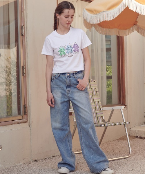 A‘gem 9（エージェムナイン）の「A'GEM/9 × .kom『ambler/エムブラー』3カラークマ TEE 半袖カットソー（Tシャツ/カットソー・メンズ・ホワイト/ブラック・M/S）」の6枚目の写真