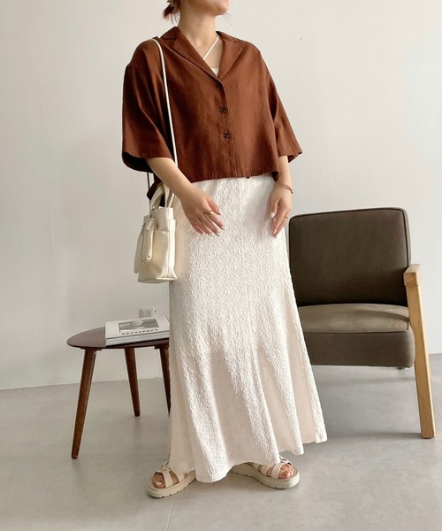 LOWRYS FARM(ローリーズファーム)の「レースカットフレアスカート 963107(スカート・レディース・ブラック/パープル/イエロー/アイボリー・FREE)」の8枚目の写真