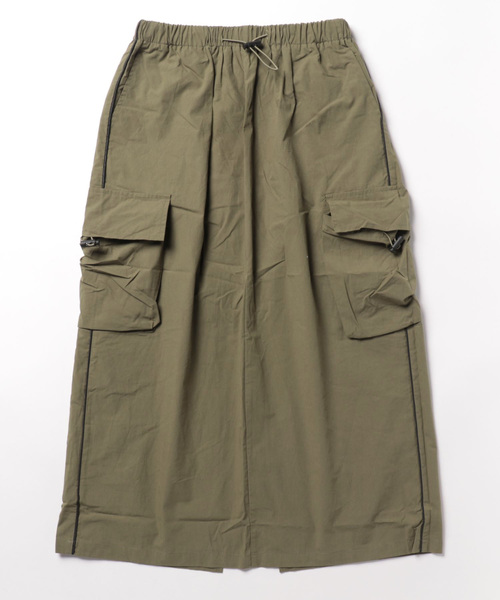 DIAVEL（ディアベル）の「【新色追加 】ドロストコード脇ラインミリタリーカーゴスカート（スカート・レディース・グレー/ブラック/ベージュ/カーキ・M/L）」の20枚目の写真
