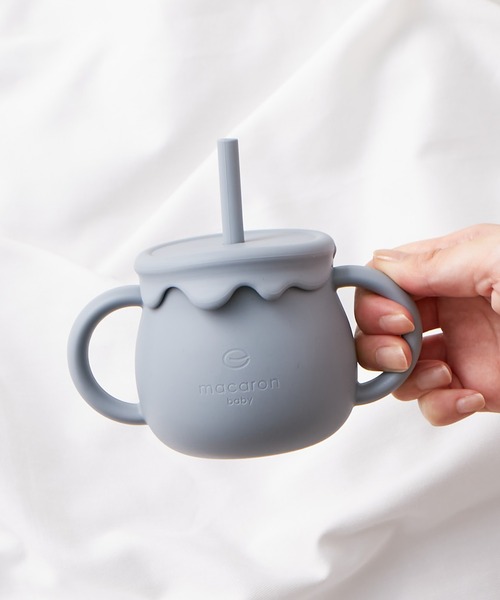 BIRTHDAY BAR（バースデイバー）の「macaron pot マカロンポット（マグ/哺乳瓶/お食事グッズ・キッズ・ピンク/ブルー・フリー）」の2枚目の写真