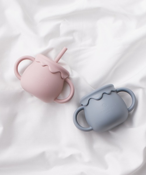 BIRTHDAY BAR（バースデイバー）の「macaron pot マカロンポット（マグ/哺乳瓶/お食事グッズ・キッズ・ピンク/ブルー・フリー）」の3枚目の写真