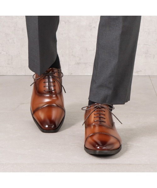 CEDAR CREST（セダークレスト ）の「【CEDAR CREST】幅広撥水ビジネスシューズ（ドレスシューズ・メンズ・ライトブラウン/ブラック・26.5cm/25.0cm/27.0cm/24.5cm/25.5cm/27.5cm/26.0cm/28.0cm）」の15枚目の写真