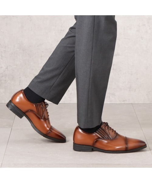 CEDAR CREST（セダークレスト ）の「【CEDAR CREST】幅広撥水ビジネスシューズ（ドレスシューズ・メンズ・ライトブラウン/ブラック・26.5cm/25.0cm/27.0cm/24.5cm/25.5cm/27.5cm/26.0cm/28.0cm）」の16枚目の写真