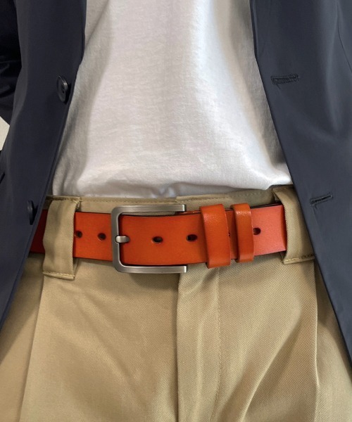 SEN TOKYO(セントーキョー)の「本革スクエアバックル レザーベルト(ベルト・メンズ・ダークブラウン/ブラック/キャメル・FREE)」の6枚目の写真