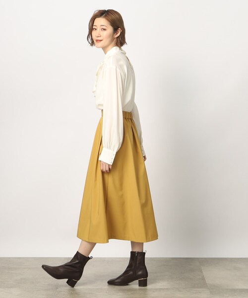 grove(グローブ)の「◆普段の装いをより華やかに。タックボリュームスカート(スカート・レディース・スミクロ/マスタード/ブラウン・03/02/01/05/04)」の14枚目の写真