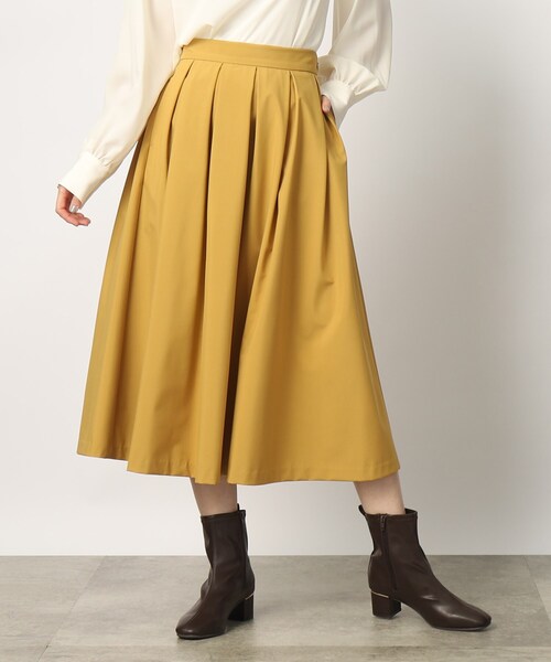 grove(グローブ)の「◆普段の装いをより華やかに。タックボリュームスカート(スカート・レディース・スミクロ/マスタード/ブラウン・03/02/01/05/04)」の16枚目の写真