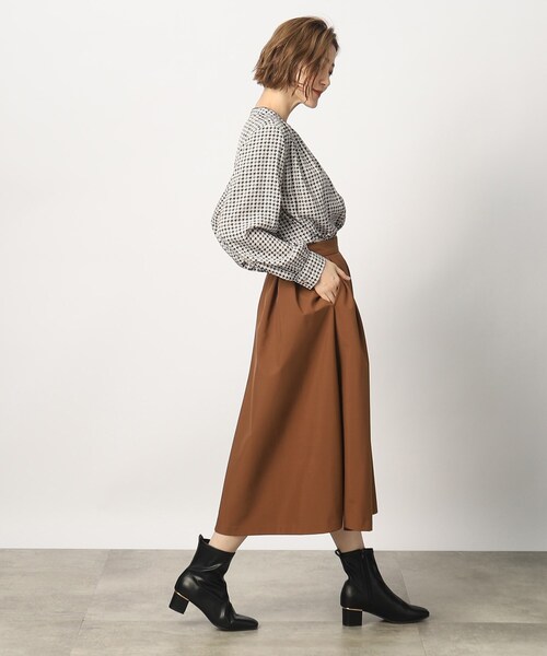 grove(グローブ)の「◆普段の装いをより華やかに。タックボリュームスカート(スカート・レディース・スミクロ/マスタード/ブラウン・03/02/01/05/04)」の21枚目の写真