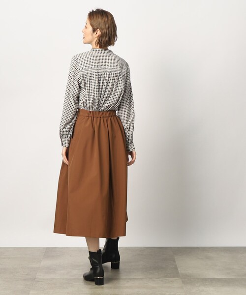 grove(グローブ)の「◆普段の装いをより華やかに。タックボリュームスカート(スカート・レディース・スミクロ/マスタード/ブラウン・03/02/01/05/04)」の22枚目の写真