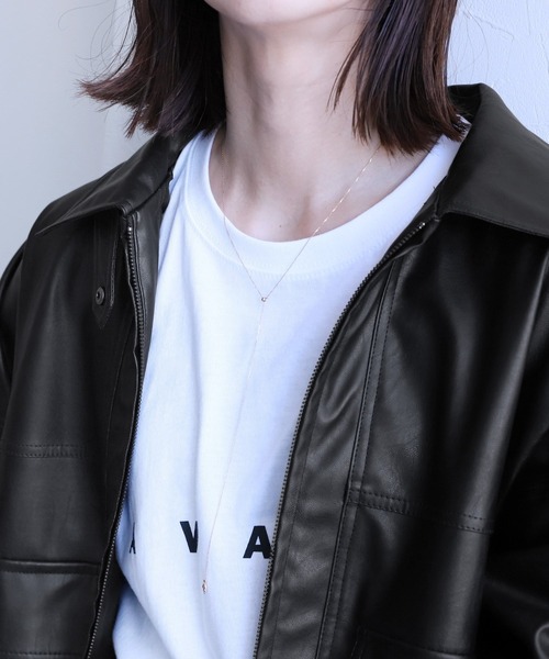 reca（レカ）の「裾絞りオーバーサイズヴィーガンレザーブルゾン（ブルゾン・レディース・ブラック・M）」の15枚目の写真