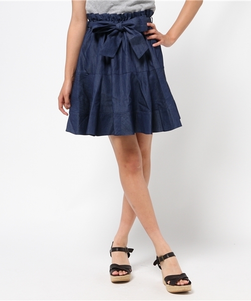 one after another NICE CLAUP(ワンアフターアナザーナイスクラップ)の「【ナイスクラップ】切替フレアースカート(スカート・レディース・オフホワイト/カーキ/インディゴブルー・FREE)」の3枚目の写真