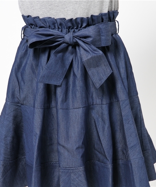 one after another NICE CLAUP(ワンアフターアナザーナイスクラップ)の「【ナイスクラップ】切替フレアースカート(スカート・レディース・オフホワイト/カーキ/インディゴブルー・FREE)」の9枚目の写真