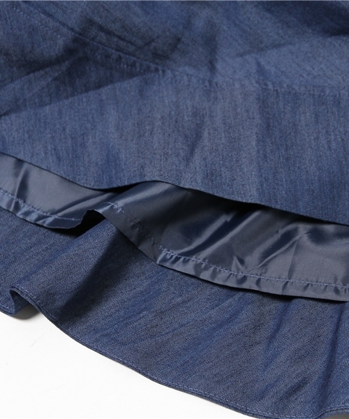 one after another NICE CLAUP(ワンアフターアナザーナイスクラップ)の「【ナイスクラップ】切替フレアースカート(スカート・レディース・オフホワイト/カーキ/インディゴブルー・FREE)」の4枚目の写真