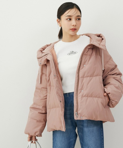 VIS（ビス）の「【撥水】【GREEN DOWN】フード付きオーバーサイズ