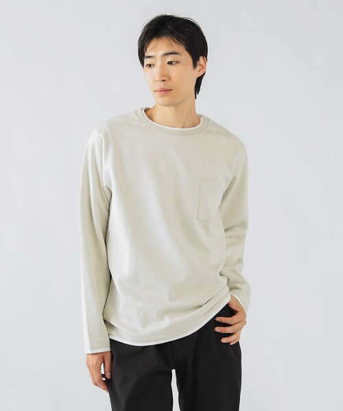 フェイクスエード クルーネック ロングスリーブ Tシャツ（Tシャツ/カットソー）｜BEAMS HEART（ビームスハート）